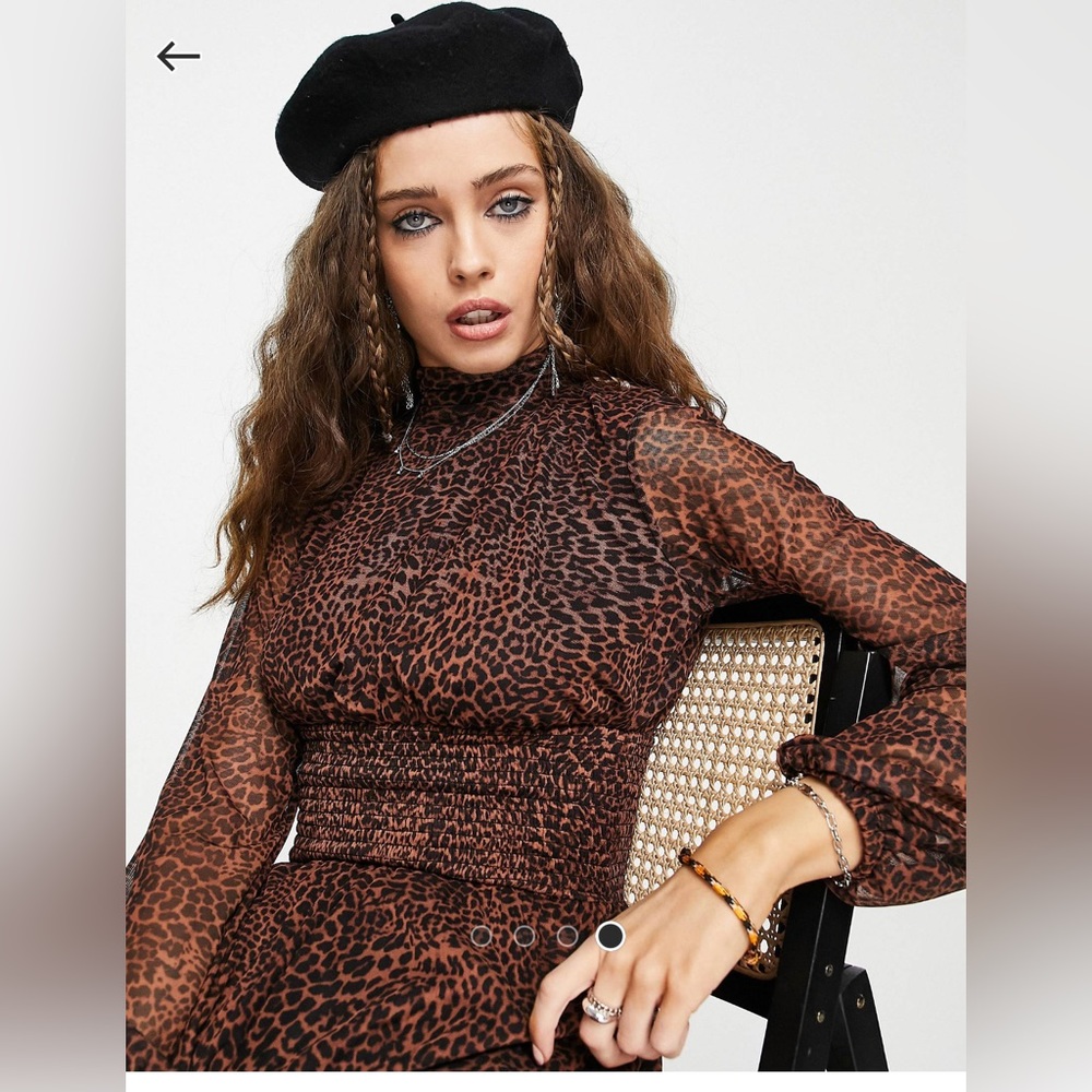 ASOS mesh balloon sleeve romper NEW!